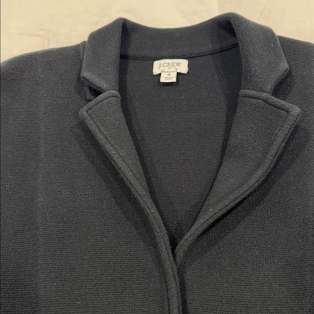 J Crew sweater blazer. Black, size small. - Picture 4 of 8
